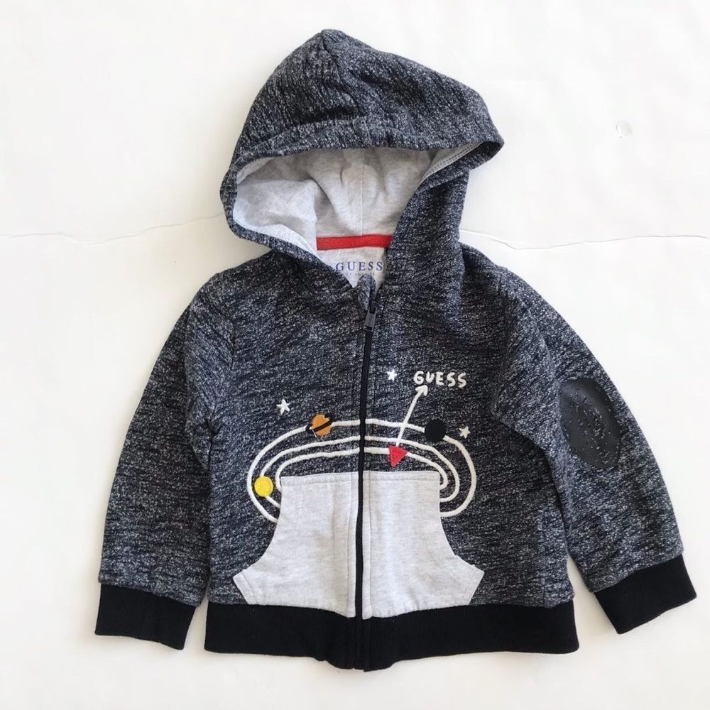 Guess galaxy zip up hoodie  EUC 18 months
